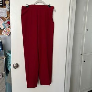 Vintage Red Pleated Slacks